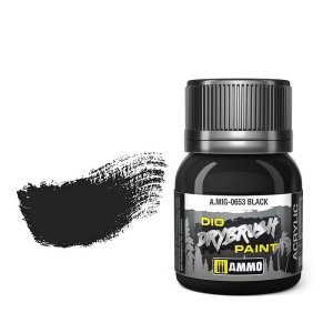 Ammo Mig 0653 - Dio Drybrush Black Brown - farba do techniki suchego pędzla 40 ml