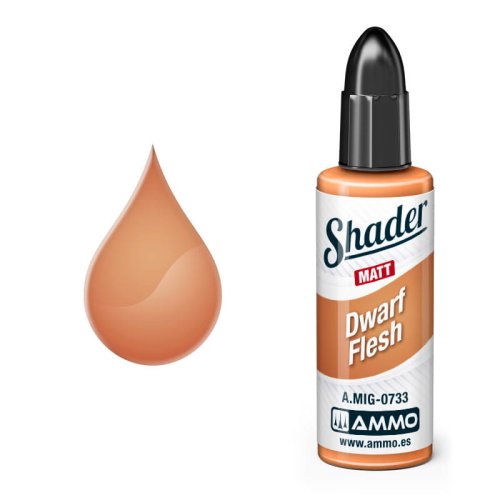 Przejdź do produktu Ammo Mig 0733 - Matt Shader Dwarf Flesh - farba do cieniowania 10 ml