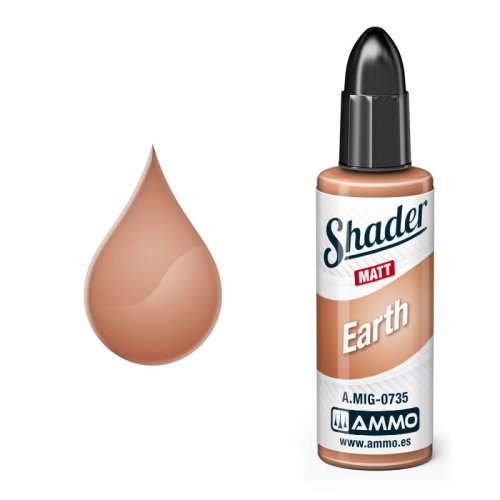 Przejdź do produktu Ammo Mig 0735 - Matt Shader Earth - farba do cieniowania 10 ml