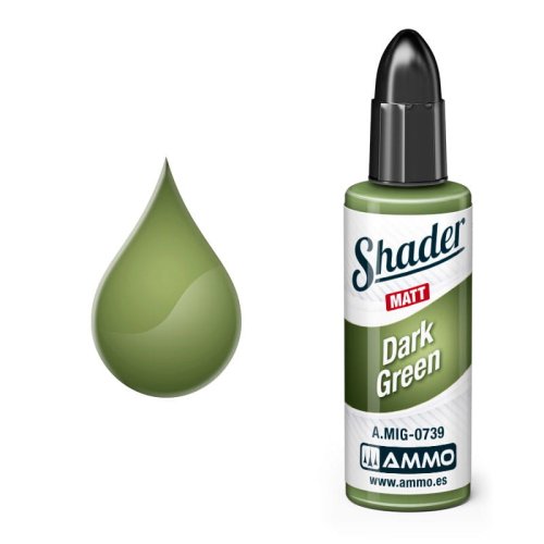 Przejdź do produktu Ammo Mig 0739 - Matt Shader Dark Green - farba do cieniowania 10 ml
