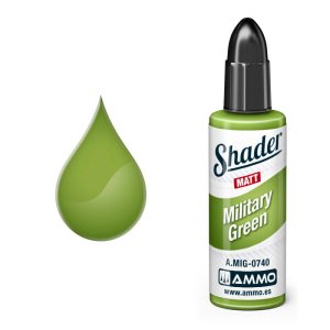 Ammo Mig 0740 - Matt Shader Military Green - farba do cieniowania 10 ml