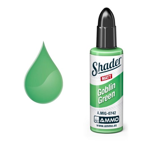 Przejdź do produktu Ammo Mig 0742 - Matt Shader Goblin Green - farba do cieniowania 10 ml