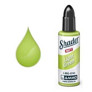 Ammo Mig 0743 - Matt Shader Light Green - farba do cieniowania 10 ml