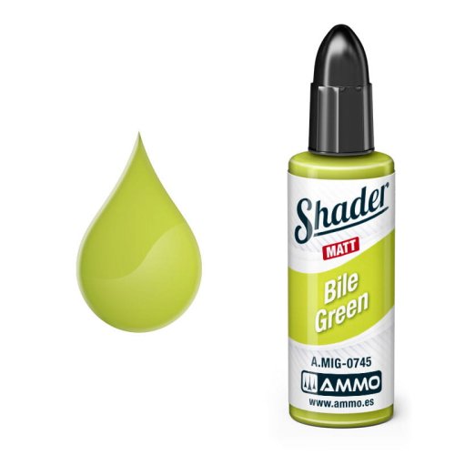 Przejdź do produktu Ammo Mig 0745 - Matt Shader Bile Green - farba do cieniowania 10 ml
