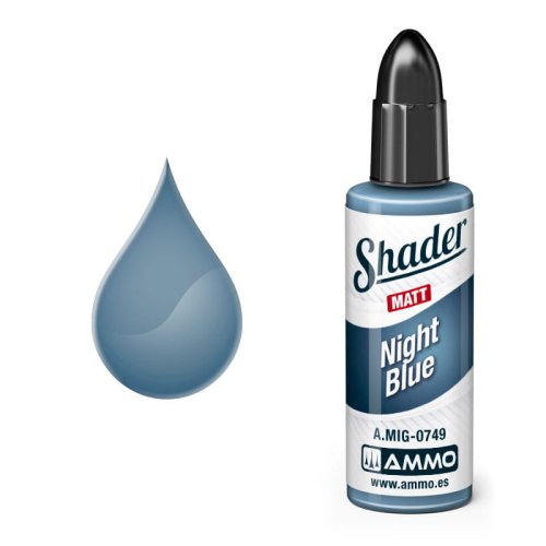 Przejdź do produktu Ammo Mig 0749 - Matt Shader Night Blue - farba do cieniowania 10 ml