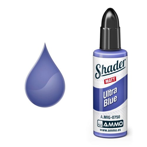 Przejdź do produktu Ammo Mig 0750 - Matt Shader Ultra Blue - farba do cieniowania 10 ml