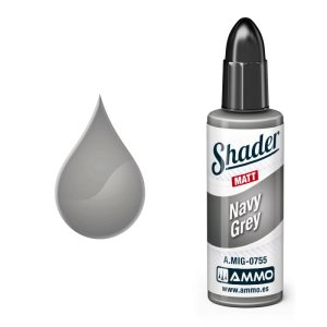 Ammo Mig 0755 - Matt Shader Navy Grey - farba do cieniowania 10 ml