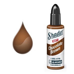 Ammo Mig 0756 - Matt Shader Chocolate Brown - farba do cieniowania 10 ml