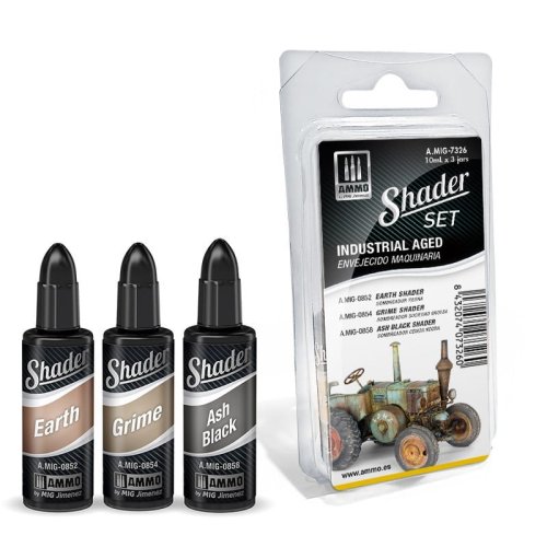 Przejdź do produktu Ammo Mig 7326 - Zestaw farb Shader Industrial Aged