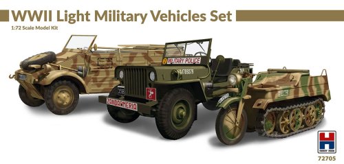 Przejdź do produktu Hobby 2000 72705 - 1:72 WWII Light Military Vehicles Set
