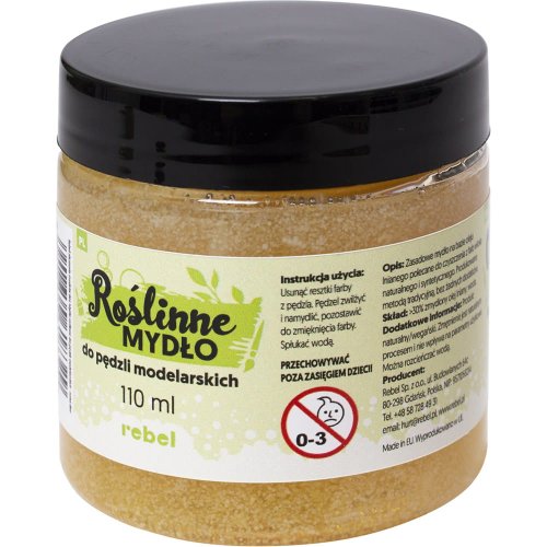 Przejdź do produktu Rebel - Mydło do czyszczenia pędzli 110 ml