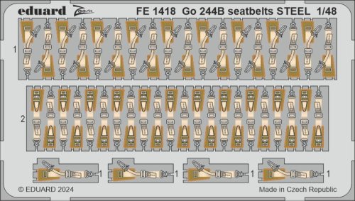 Przejdź do produktu Eduard FE1418 - 1:48 Go 244B seatbelts - Steel