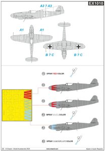 Eduard EX1010 - 1:48 Bf 109K-4 tulip pattern & national insignia