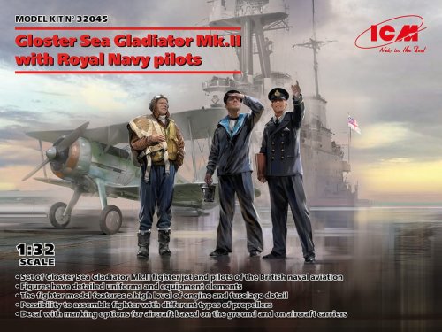 Przejdź do produktu ICM 32045 - 1:32 Gloster Sea Gladiator Mk.II with Royal Navy Pilots