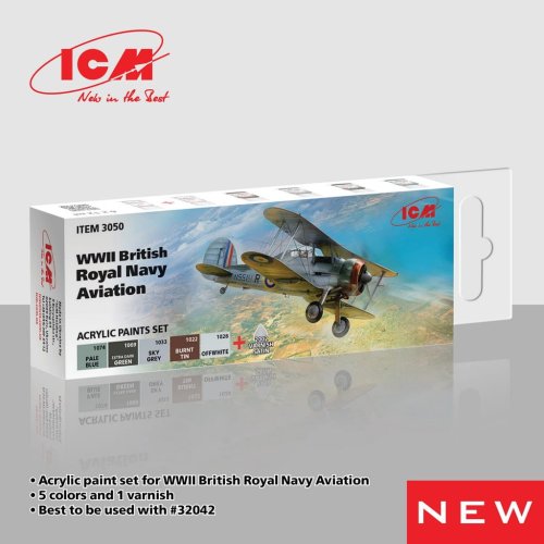 Przejdź do produktu ICM 3050 - Zestaw farb WWII British Royal Navy Aviation