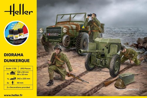 Przejdź do produktu Heller 35326 - 1:35 Laffly with AT cannon & figures - Diorama Dunkerque - model z farbami