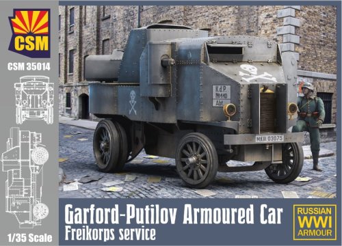 Przejdź do produktu Copper State Models CSM 35014 - 1:35 Garford-Putilov Armoured Car - Freikorps service