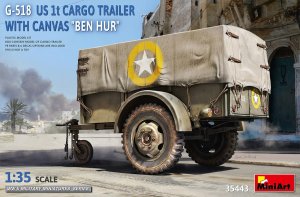 Miniart 35443 - 1:35 G-518 US 1t Cargo Trailer with Canvas Ben Hur