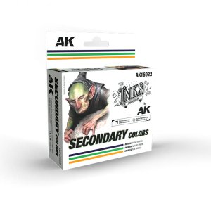 AK Interactive 16022 - Zestaw tuszy do cieniowania Secundary Colors Inks