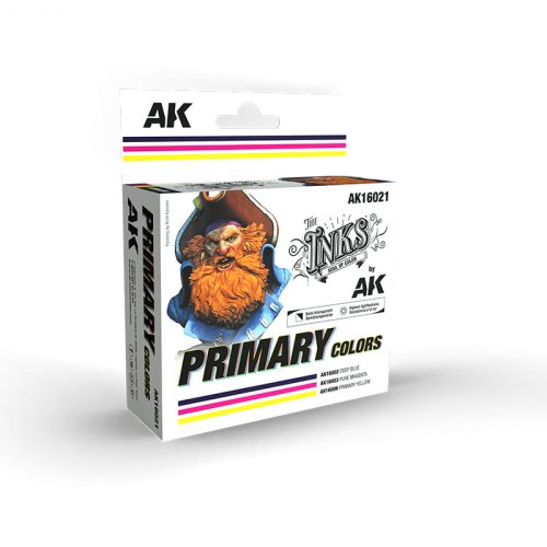 Przejdź do produktu AK Interactive 16021 - Zestaw tuszy do cieniowania Primary Colors Inks
