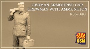 Copper State Models CSM F35040 - 1:35 German Armoured Car Crewman with Ammunition
