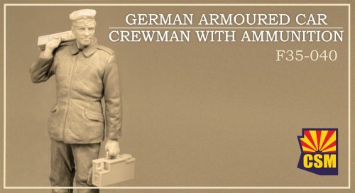 Przejdź do produktu Copper State Models CSM F35040 - 1:35 German Armoured Car Crewman with Ammunition