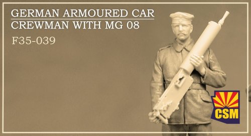 Przejdź do produktu Copper State Models CSM F35039 - 1:35 German Armoured Car Crewman with MG 08