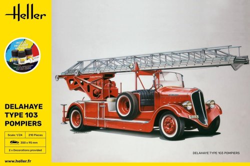 Przejdź do produktu Heller 56780 - 1:24 Delahaye Type 103 Pompiers model z farbami