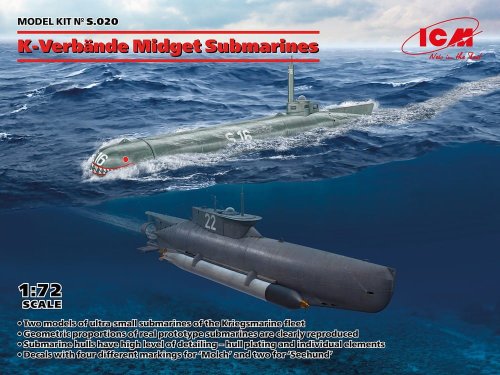 Przejdź do produktu ICM S.020 - 1:72 K-Verbande Midget Submarines Molch & Seehund
