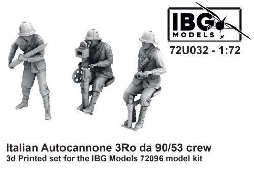 Przejdź do produktu IBG 72U032 - 1:72 Italian Autocannone 3Ro da 90/53 Crew 3D Printed Set for IBG 72096 Kit
