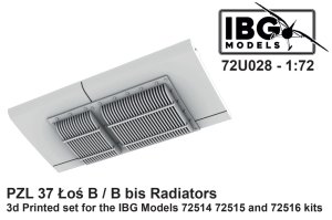 IBG 72U028 - 1:72 PZL 37 Łoś B / B bis Radiators 3D Printed Set for IBG