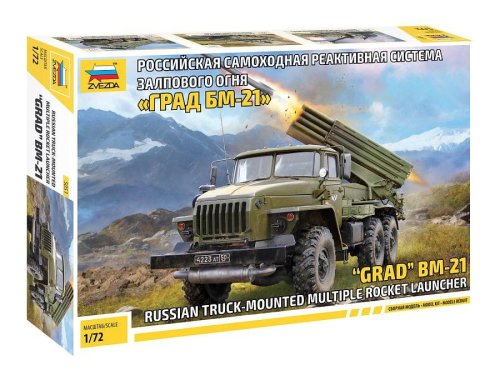 Przejdź do produktu Zvezda 5051 - 1:72 Grad BM-21 Russian Truck Mounted Multiple Rocket Launcher