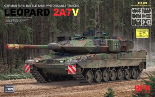Przejdź do produktu Rye Field Model 5109 - 1:35 Leopard 2A7V German Main Battle Tank w/Workable Tracks