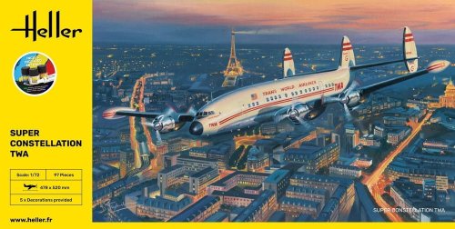Przejdź do produktu Heller 58391 - 1:72 Super Constellation TWA model z farbami