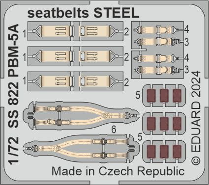 Przejdź do produktu Eduard SS822 - 1:72 PBM-5A seatbelts - Steel