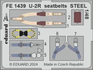 Eduard FE1439 - 1:48 U-2R seatbelts - Steel