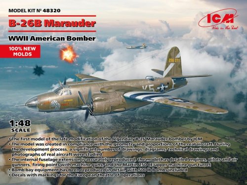 Przejdź do produktu ICM 48320 - 1:48 B-26B Marauder WWII American Bomber