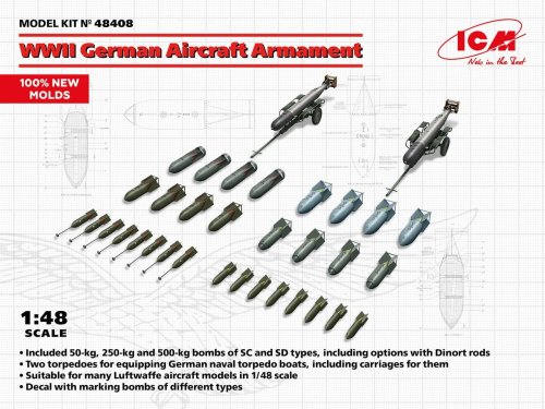 Przejdź do produktu ICM 48408 - 1:48 WWII German Aircraft Armament