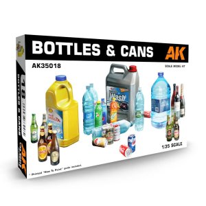 AK Interactive 35018 - 1:35 Bottles & Cans
