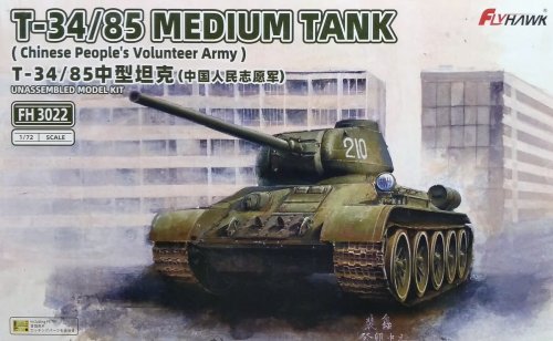 Przejdź do produktu Flyhawk 3022 - 1:72 T-34/85 Medium Tank Chinese People's Volunteer Army