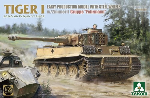 Przejdź do produktu Takom 2202 - 1:35 Tiger I Early Production w/steel wheels w/Zimmerit - Gruppe Fehrmann