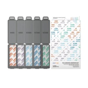 DSPIAE DSP-S01 - Zestaw samoprzylepnych papierów ściernych, gradacje 400, 800, 1000, 1200 i 1500.