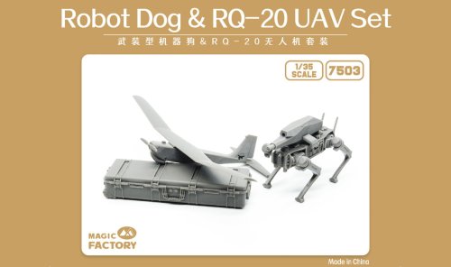 Przejdź do produktu Magic Factory 7503 - 1:35 Armed Robot Dog & RQ-20 UAV Set