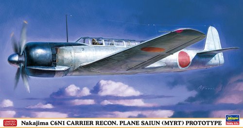 Przejdź do produktu Hasegawa 07528 - 1:48 Nakajima C6N1 Carrier Recon Plane Saiun Myrt Prototype