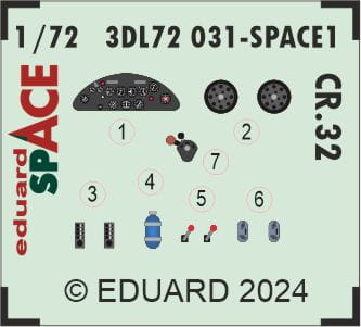Przejdź do produktu Eduard 3DL72031 - 1:72 CR.32 Space 3D Decals + PE