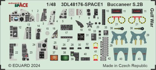 Przejdź do produktu Eduard 3DL48176 - 1:48 Buccaneer S.2B Gulf War Space 3D Decals + PE