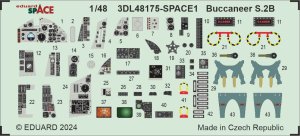 Eduard 3DL48175 - 1:48 Buccaneer S.2B Space 3D Decals + PE