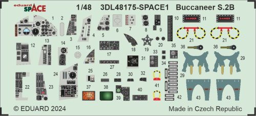 Przejdź do produktu Eduard 3DL48175 - 1:48 Buccaneer S.2B Space 3D Decals + PE