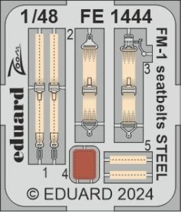 Eduard FE1444 - 1:48 FM-1 seatbelts - Steel
