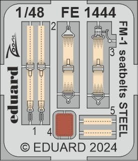 Przejdź do produktu Eduard FE1444 - 1:48 FM-1 seatbelts - Steel